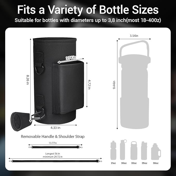 Magnetic Gym Bag with Phone Pocket Water Bottle Holder – 6 Built-in Magnets for Hands-Free Use – Ideal for Workouts, Outdoor, Travel – Securely Attaches to Equipmen