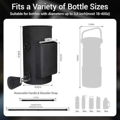 Magnetic Gym Bag with Phone Pocket Water Bottle Holder – 6 Built-in Magnets for Hands-Free Use – Ideal for Workouts, Outdoor, Travel – Securely Attaches to Equipmen