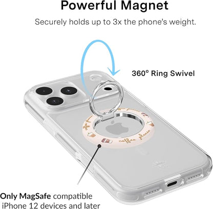 VELVET CAVIAR Compatible with MagSafe Phone Grip 2.0 | Cute Magnetic Ring Holder | Finger Loop Kickstand | Pop On Accessory for iPhone 17, 16, 15, 14, 13, 12 | Coffee