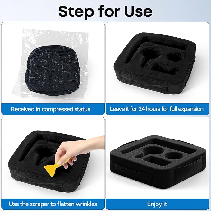 Couch Cup Holder Pillow, Sofa and Bed Caddy for iPad, Kindle, Switch, Game Controller, Remotes, Phones, Small-Sized Cup and Drink Holder for Couch, Bed, Desk, Car, Beach, Bathroom Cup Holder, Black