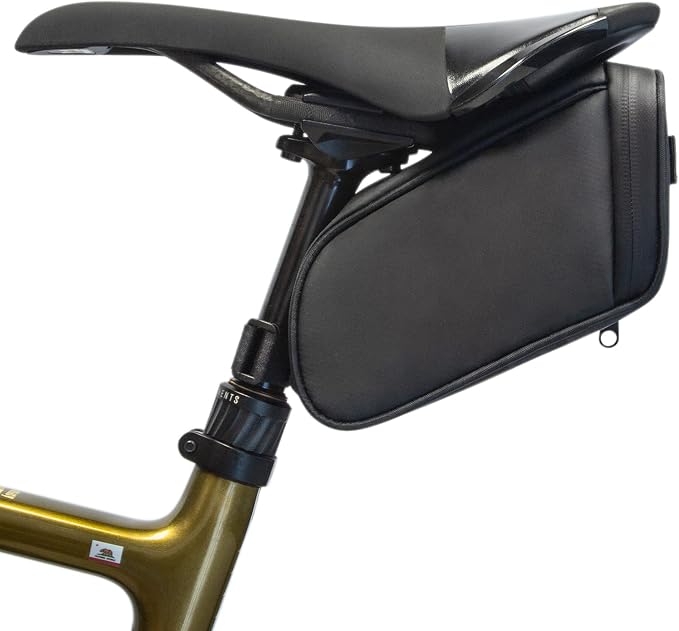 Cycle Factor Waterproof Bike Saddlebag Big Kahuna Under Seat Pouch for Mountain, Beach or Road Bikes - Fits Mobile Phones, Reflective Lining, Interior Pocket, Velcro Straps, High Shear Resistance