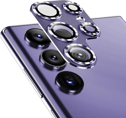 Korecase Camera Lens Protector for Samsung Galaxy S25 Ultra Galaxy S25 Ultra Metal Tempered Glass Camera Cover Film, Rear Lens Protector Case Friendly for Samsung S25 Ultra,Purple
