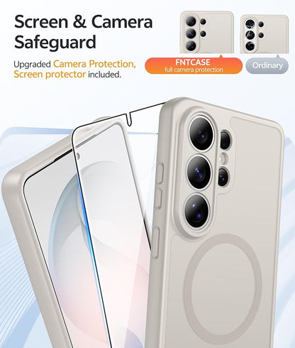 FNTCASE for Samsung Galaxy S26 Ultra Case, Compatible with Magsafe | Screen Protector, Full Camera Protection, Translucent Matte, 14FT Military Grade Drop Proof, Protective Phone Cover
