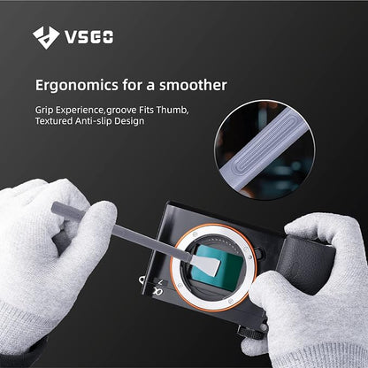 VSGO Digital Camera Cleaning Swab Sensor Cleaning Swabs with 10ml Sensor Cleaning Solution Dry CCD CMOS Clean Swab with Sensor Cleaner for Nikon Sony Canon DSLR Camera Clean (12mm (6pcs Sensor Swab))