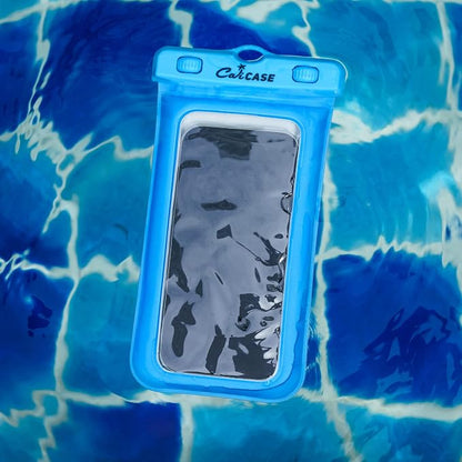 CaliCase Universal Waterproof Floating Phone Pouch - IPX8 Waterproof Floating Phone Case with Lanyard for iPhone X-15/ S20-S24/ Pixel 4-8 - Blue