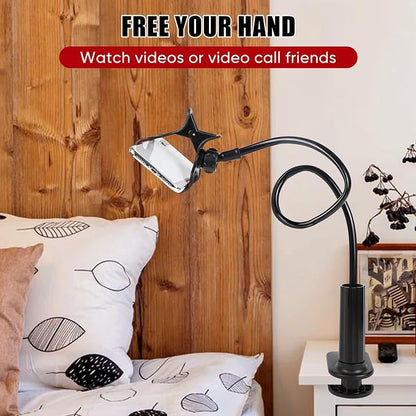 Gooseneck Cell Phone Holder, Universal Lazy Bracket, Mobile Phone Clip Stand, 360 Degree Rotation Flexible Long Arm Phone Mount for Desk, Bedroom, Office, Mobile Cell Phone Stand for 4.0-7.0''