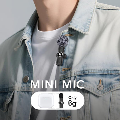 3 in 1 Mini Wireless Lavalier Microphone for All Devices (iOS, Andriod, Camera, PC) - Noise Reduction Lapel Mic for Recording, Clip on Omni Lav Mic for Video Recording, Tiktok, YouTube, Vlog