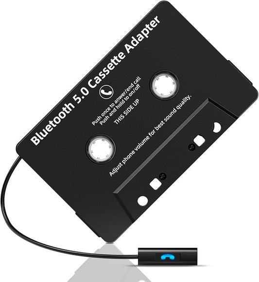 Car Bluetooth Cassette Reciver, Tape Player BT 5.0 Cassette Aux Adapter with Hands-Free