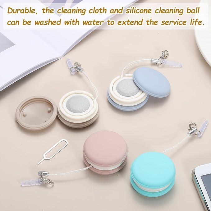 MECCANIXITY 2Pcs Screen Cleaners Green Phone Screen Cleaning Wipes, Fingerprint Proof Cleaning Ball for Mobile Phones, Computers, Tablet Touchscreens, Car Screens