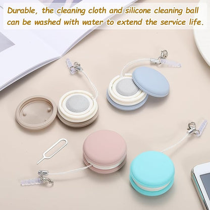 MECCANIXITY 2Pcs Screen Cleaners Green Phone Screen Cleaning Wipes, Fingerprint Proof Cleaning Ball for Mobile Phones, Computers, Tablet Touchscreens, Car Screens