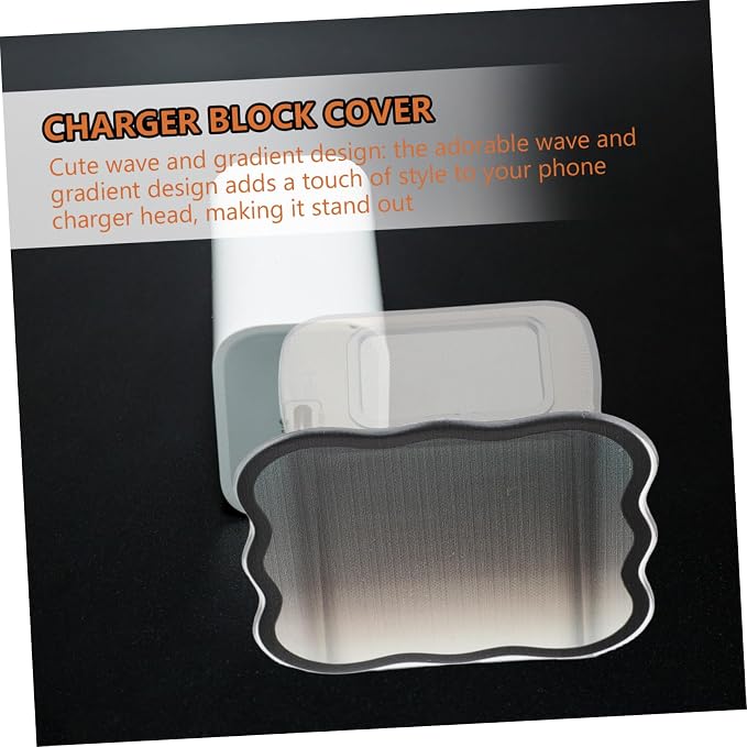 Angoily Cute Charger Cover Fast Charging Decor for Phone Charger Protective Sleeve Black