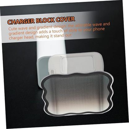 Angoily Cute Charger Cover Fast Charging Decor for Phone Charger Protective Sleeve Black