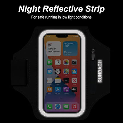Armband for Samsung Galaxy S26 Ultra/S25 Ultra/S24 Ultra/S23 Ultra/S22 Ultra/S21 Ultra/S20 Ultra/S26+/S25+/S24+/S23+/S22+/S21+/S20+/S10+/S9+/S8+, with Zipper Pocket for for Galaxy Buds (Black)