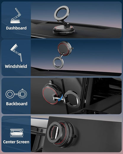2026 Ultra Magnetic Phone Holder for Car, 360° Adjustable Car Phone Mount for Magsafe, Suction Cup Phone Holders for Your Car for iPhone 17 Pro Max 16 15 14 13 12