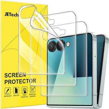 JETech Front Screen Protector for Samsung Galaxy Z Flip 7, 3-Pack | Full-Coverage PET Film, HD Clear, Case-Friendly Design