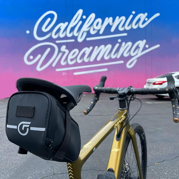 Cycle Factor Waterproof Bike Saddlebag Big Kahuna Under Seat Pouch for Mountain, Beach or Road Bikes - Fits Mobile Phones, Reflective Lining, Interior Pocket, Velcro Straps, High Shear Resistance
