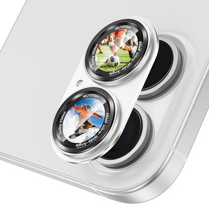 Goton Compatible for iPhone 17 & 16 & 16 Plus Camera Lens Protector, 1-Pack Aluminum Alloy Metal Cover with HD Tempered Glass, Pro Camera Style, Shatter-Resistant, Scratch-Proof, Case Friendly, Black