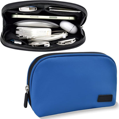 CAAORDKSO Cord Organizer Travel Cable Organizer Bag Tech Electronic Organizer Travel Case, Water Resistant Accessories Storage Tech Bag for Travel Essentials, Cable, Charger, Power Bank, Earphone,Blue