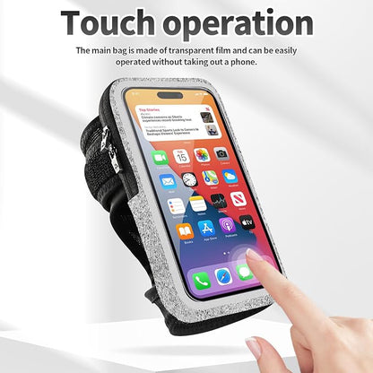 Wristband Phone Holder for Running, Running Armband with Card Slot for iPhone Pro Max Plus (16/15/14/13/12/11/X/XR), for Galaxy S24/S10, Cell Phone Armband Up to 7.0'' Phone
