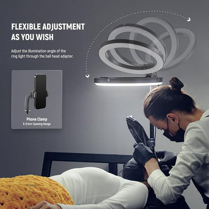 NEEWER 10" 20W High Power LED Ring Light for Phone with 71" Tripod Stand, Bi Color Ringlight, Phone Holder Compatible with iPhone for Video Recording Selfie Makeup Studio Live Streaming TikTok, RH10B