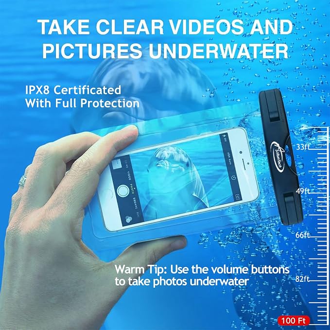 AiRunTech Waterproof Fanny Pack,Waterproof Phone Pouch for iPhone 16 15 14 13 12 11 Pro Max,IPX8 Dry Bag for Snorkeling Beach Cruise Kayaking Pool Swimming(Two Phone Cases+Two Waist Bags Set)