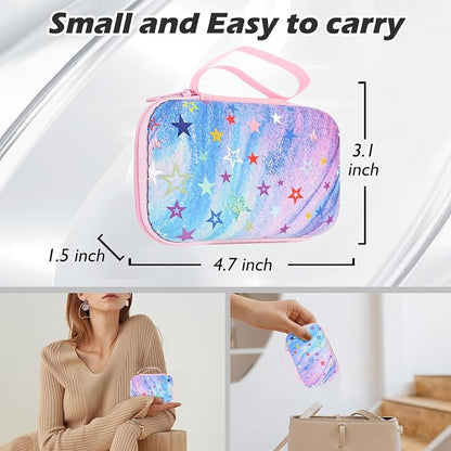 Phone Charger Case Storage Set with Cute Stars Cable Protector with Carrying Cable Case Bag,Cord Organizer, USB Earphone Wire Saver Organizer Charger Protector for iPhone (Colourful Stars)