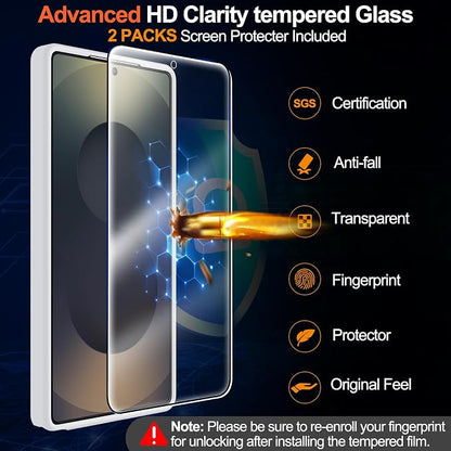 MOZOTER for Samsung Galaxy S25 Ultra Case,[Compatible with MagSafe] Clear | [12Ft Military Dropproof][2*Screen Protector]Translucent Anti-Slip Back Slim Shockproof Case for S25 Ultra-Clear