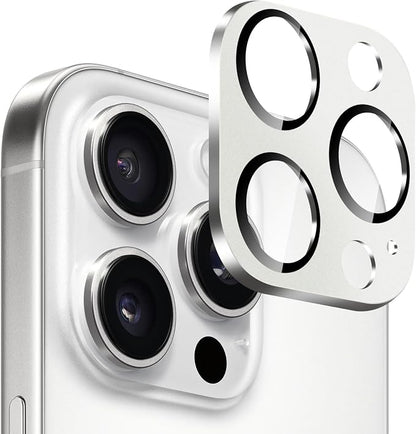 SAHARA - Ultra-Strong Camera Lens Protector for iPhone 16 Pro/16 Pro Max (2-Pack), White Titanium, (ZD00162)