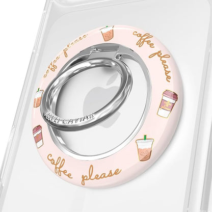 VELVET CAVIAR Compatible with MagSafe Phone Grip 2.0 | Cute Magnetic Ring Holder | Finger Loop Kickstand | Pop On Accessory for iPhone 17, 16, 15, 14, 13, 12 | Coffee