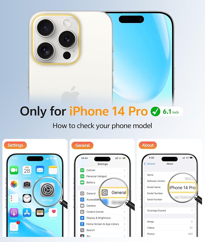 FNTCASE for iPhone 14 Pro Case: [Compatible with Magsafe] Translucent Matte Cases with [Full Camera Protection] [Screen Protector] Military Grade Shockproof Protective Phone Cover - Teal
