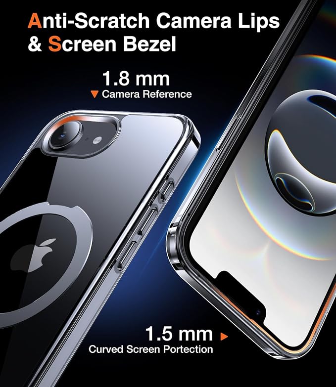 Chicfun 3-in-1 [Magnetic+Kickstand+Ring Holder] for iPhone 17e Case & iPhone 16e case with Stand Compatible with MagSafe, Military Shockproof Protective iPhone 17e Phone Case Kickstand Cover Clear