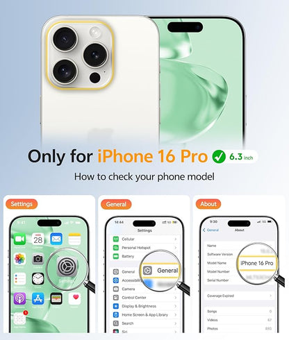 FNTCASE for iPhone 16 Pro Case: [Compatible with Magsafe] Translucent Matte Cases with [Full Camera Protection] [Screen Protector] Military Grade Shockproof Protective Phone Cover - Light Moss