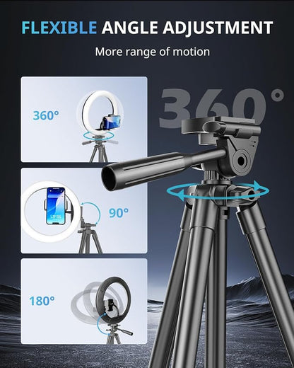 UBeesize 12" RGB Ring Light with 50" Tripod Stand & Phone Holder, Dimmable Selfie Light for TikTok, YouTube, Live Streaming & Photography
