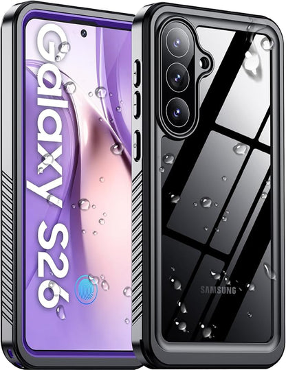 Temdan Designed for Samsung Galaxy S26 Case Waterproof, Built-in Lens & Screen Protector Military Shockproof Dropproof IP68 Underwater Full Body Phone Case for Galaxy S26 5G 6.3"-Purple (2026)