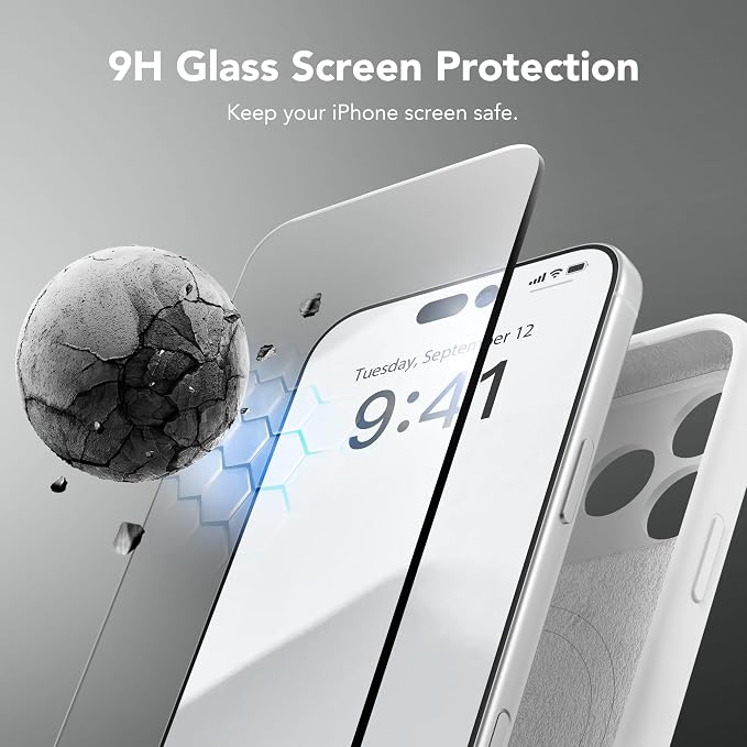 Magnetic for iPhone 17 Pro Max Case, Compatible with MagSafe, [Full Camera Protection][Screen Protector] Silicone Shockproof Protective Phone Case for iPhone 17 Pro Max 6.9", White