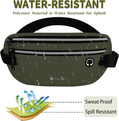 Slim Running Belt for Women Men Runners Fanny Packs With Phone Holder Hidden Pockets Exercise Waist Bag for Marathon Workout