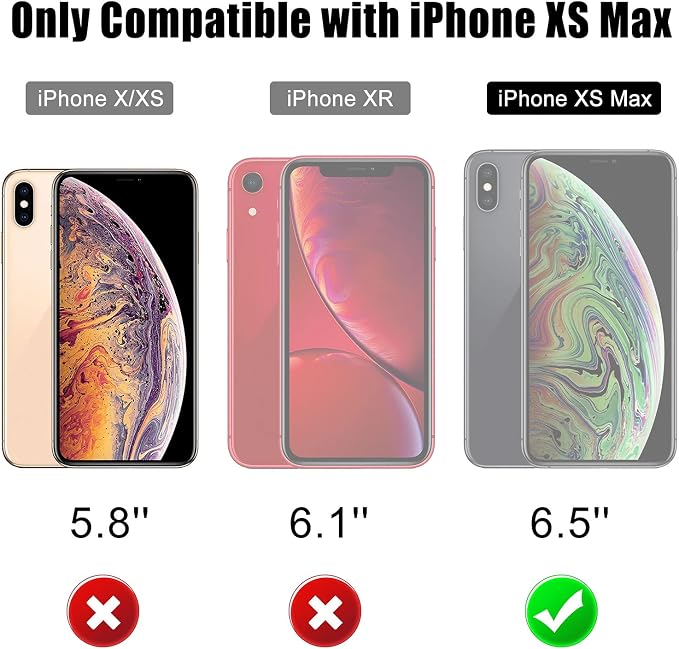 Beasyjoy for iPhone Xs Max Case Waterproof Metal Heavy Duty Strong Durable Cover Built-in Screen Full Body Protective Shockproof Tough Rugged Hybrid Military Grade Defender for Outdoor-Black