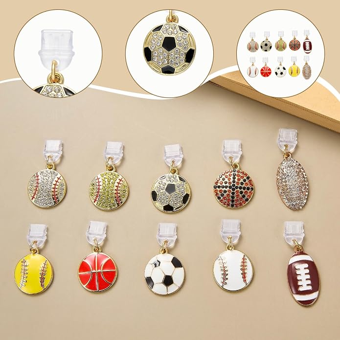 7-10Pcs Dust Plug Charm Type C with Alloy Pendants Cute Cell Phone Charms for Most Type C Phone,Readers Device