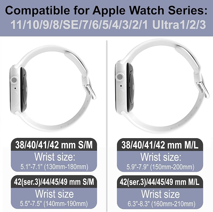 God is Greater Than the Highs and Lows Watch Band Compatible with Apple Watch Laser Engraved iWatch Band Silicone 38mm - 49mm Strap Jesus Psalm Christian God Blessed (42/44/45/46/49mm S/M, White)