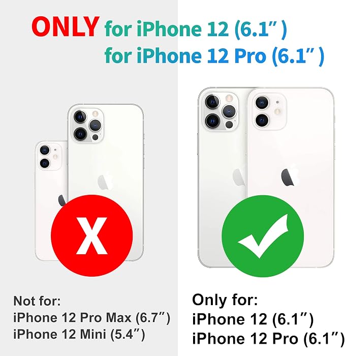 SPORTLINK Compatible with iPhone 12 Pro Waterproof Case - Full Body Shockproof Dustproof Phone Screen Protector Rugged Waterproof Case for iPhone 12 & 12 Pro 6.1 Inch Blue