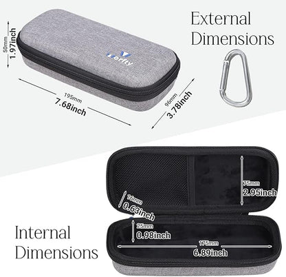 Case for VRURC/VEGER/FOCHEW/Charmast/citicr/GKUTW Portable Charger with Built-in Cables & AC Wall Plug 10000/12000/13800mAh Power Bank - Hard Protective Travel Carrying Storage Bag (Grey)