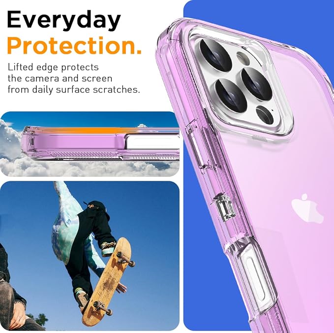 AICase for iPhone 16 Pro Max Case Clear 3 in 1 Heavy Duty Drop Protection Full Body Rugged Shockproof/Dust Proof 3-Layer Military Protective Tough Durable Cover for iPhone 16 Pro Max 6.9"_3
