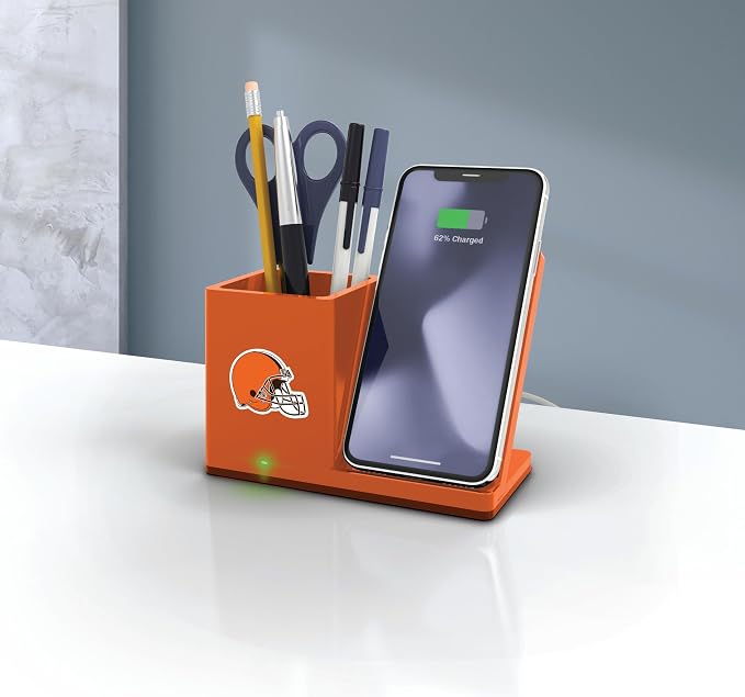SOAR NFL Unisex Wireless Charging Stand and Desktop Organizer