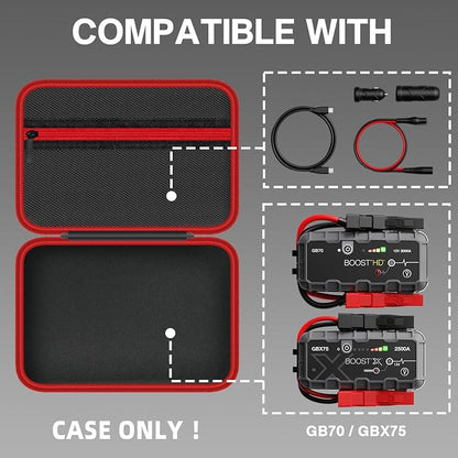 Hard Case for Boost GB70 / Boost X GBX75 UltraSafe Car Battery Jump Starter, Portable Storage Jump Starter Box (Case Only)