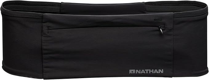 Nathan Zipster Max Running Belt, Running Belts for Women and Men, Bounce-Free Waist Pack with Extra Large Zipper Pocket, Smartphone Storage, Walking, Gym, Hiking