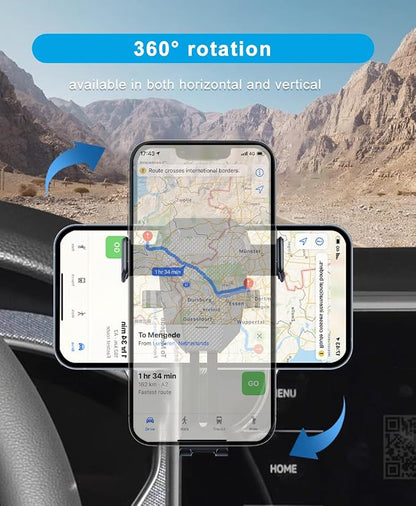 Car Phone Holder for 2024 2025 2026 VW/Volkswagen Atlas/Altas Cross Sport Accessories Dash Mount Cell Phone Holder for Most Smartphones Hands-Free 360 Degree Rotation