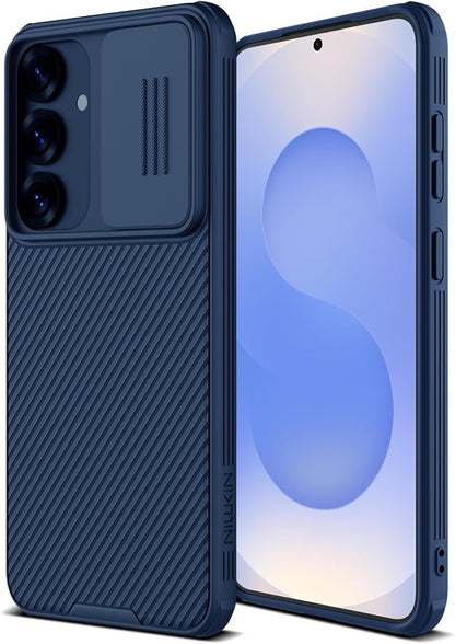 Nillkin for Samsung Galaxy S25 Plus Case with Camera Cover, [Lens Protection] Mil-Grade Shockproof Protective Bumper Hard Cover Slim Phone Case for Galaxy S25 Plus Cases 6.7'' Blue