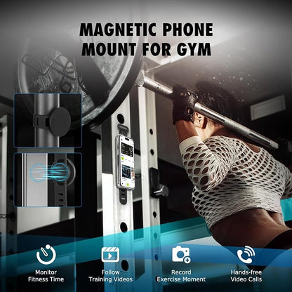 Stroller Phone Holder for Magsafe iPhone 17 16 15 14 13 12 Steering Wheel Phone Mount for Peloton, GYM, Treadmill, Wrist, Shopping Carts, Bikes, Bar Magnetic Mount Adapter Accessories for All Phones