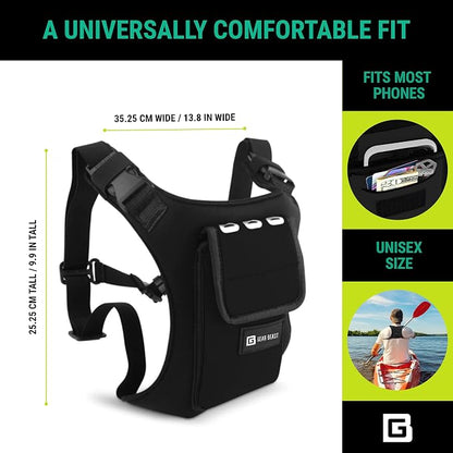 Gear Beast Running Backpack Unisex - Running Vest for Jogging, Hiking and Cycling - Compatible with Most Smartphones, Black