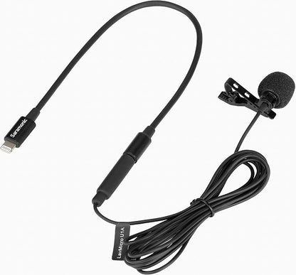 Saramonic LavMicro U1A | Lavalier Microphone with Lightning for Apple iPhone, or iPad with a Built-in 6.6-Foot (2m) Cable for Vlogging, Interviews, YouTube, TikTok, Live Streaming